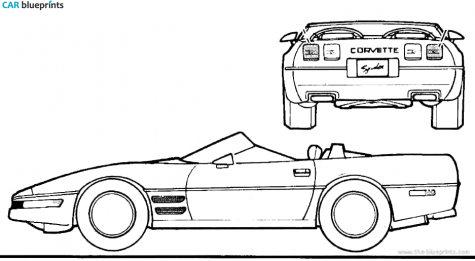 1983 Chevrolet Corvette C4 Spider Cabriolet blueprint